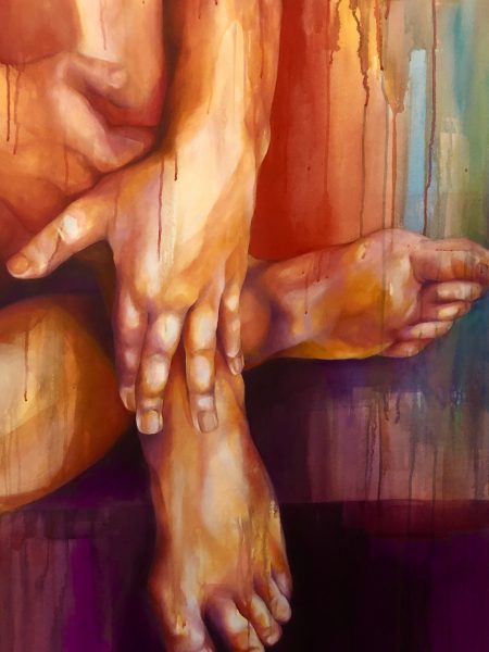 Ale Feijó | Serie Cuerpos Color. acrílico sobre lienzo. 70 x 110 cm