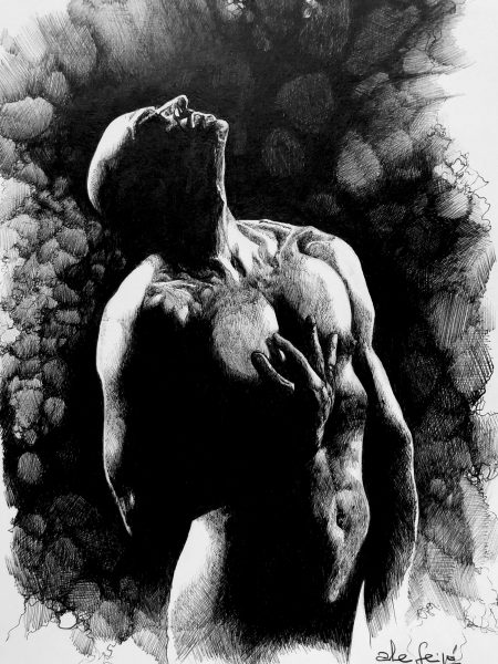 Ale Feijó | Serie Dibujar. Bolígrafo sobre papel. 21 x 29 cm