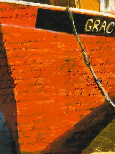 Adriana Furstner | Serie Arte digital. Graciosa. Arte digital intervenido con acrílico sobre papel. 38,5 x 28 cm. 2020