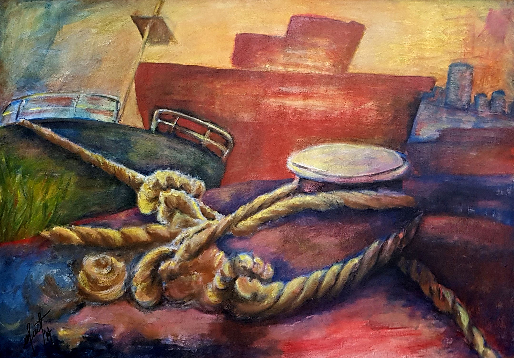 Adriana Furstner | Serie Obra en bastidor. Llegando para quedarme. Acrílico sobre tela. 52 x 37 cm. 2014