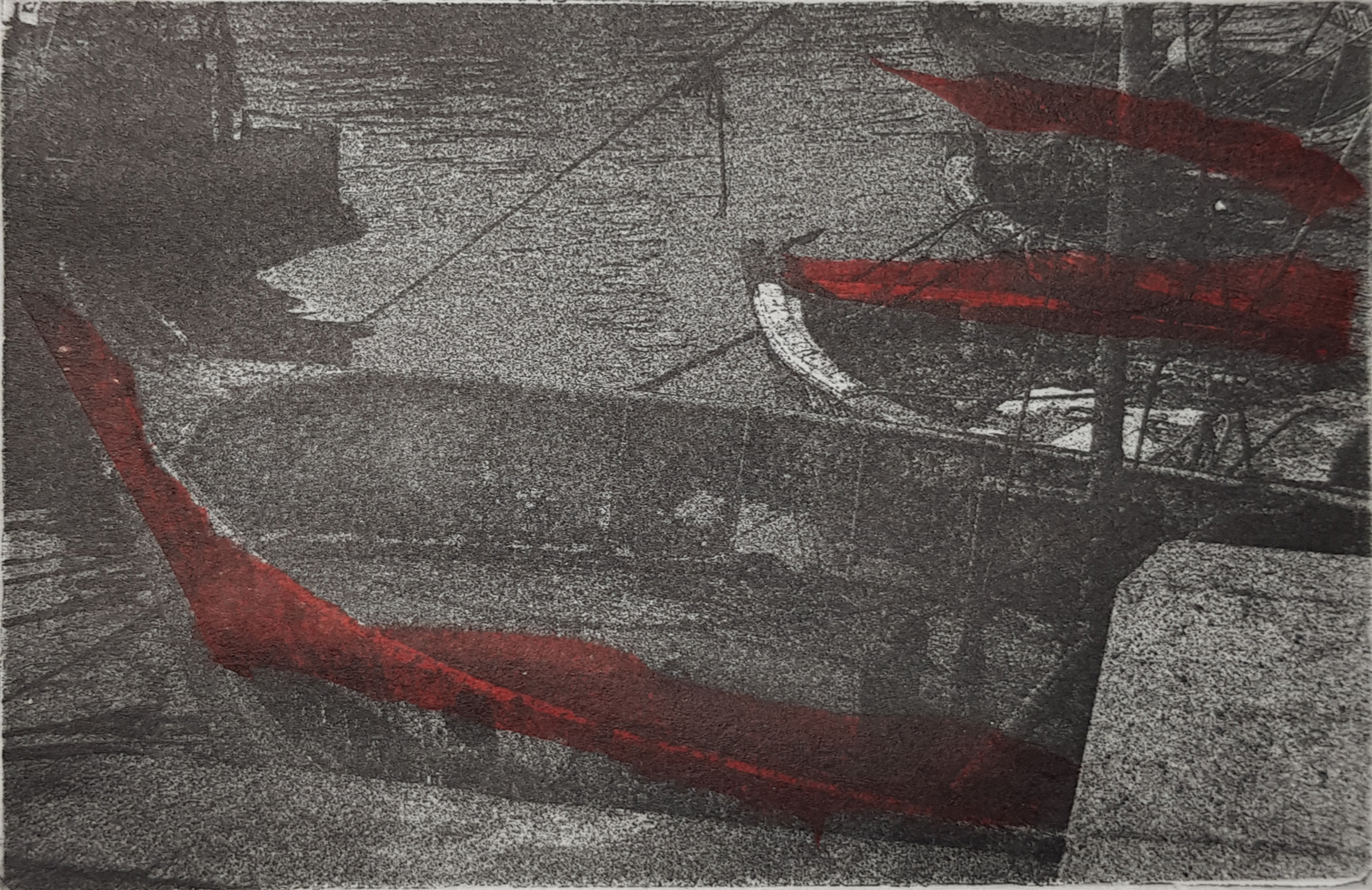 Adriana Furstner | Serie fotograbado. Juntos 3. Chine colle. 14,7 x 9,7 cm. 2018