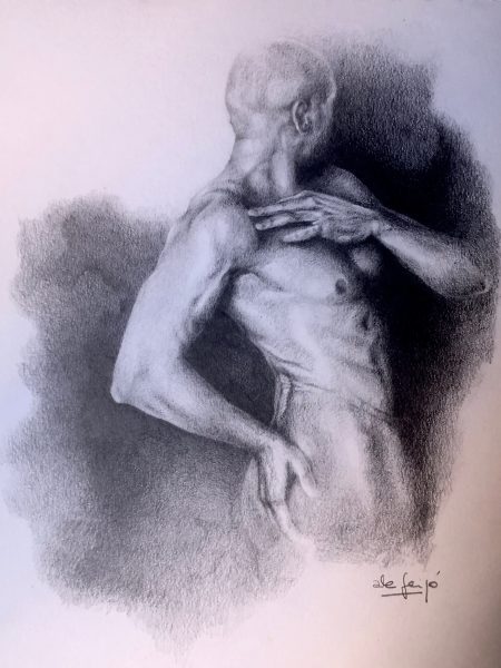 Ale Feijó | Sin nombre | Dibujo a lapiz sobre papel A4
