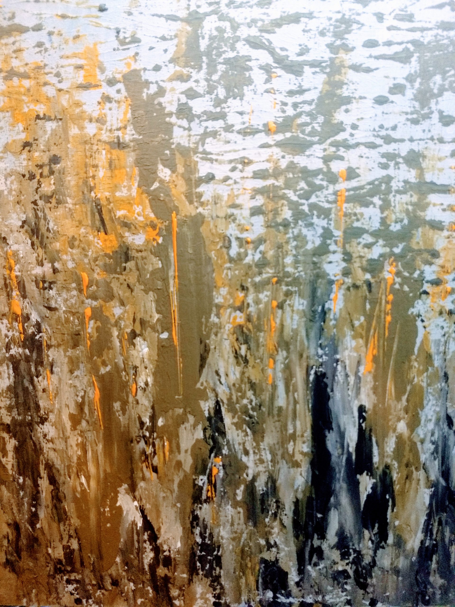 Silvia Portaluppi | Serie Abstractos. En el humedal. Acrílico 50 x 50 cm.