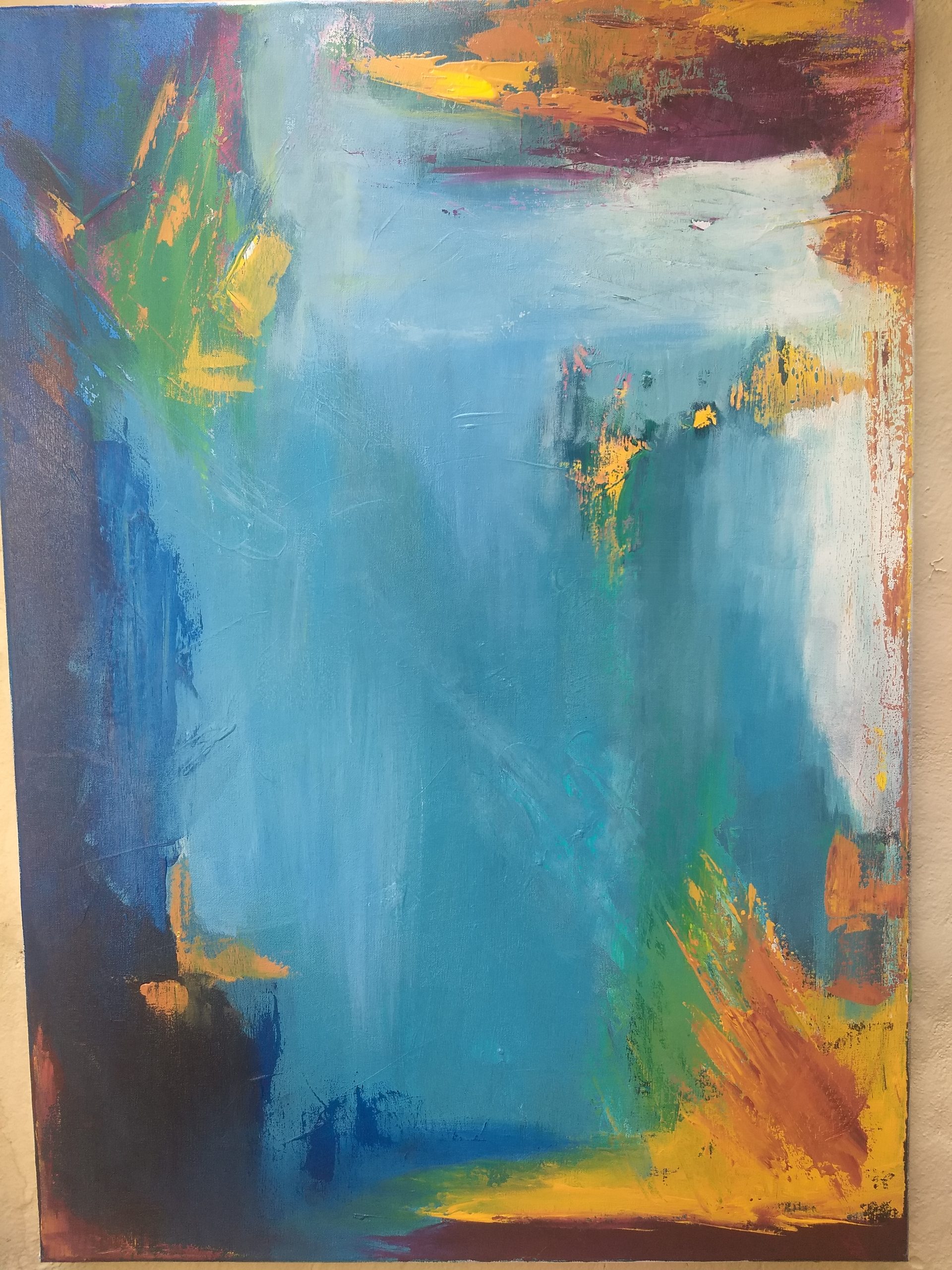 Silvia Portaluppi | Serie Abstractos. Salida. Acrílico 50 x 70 cm.