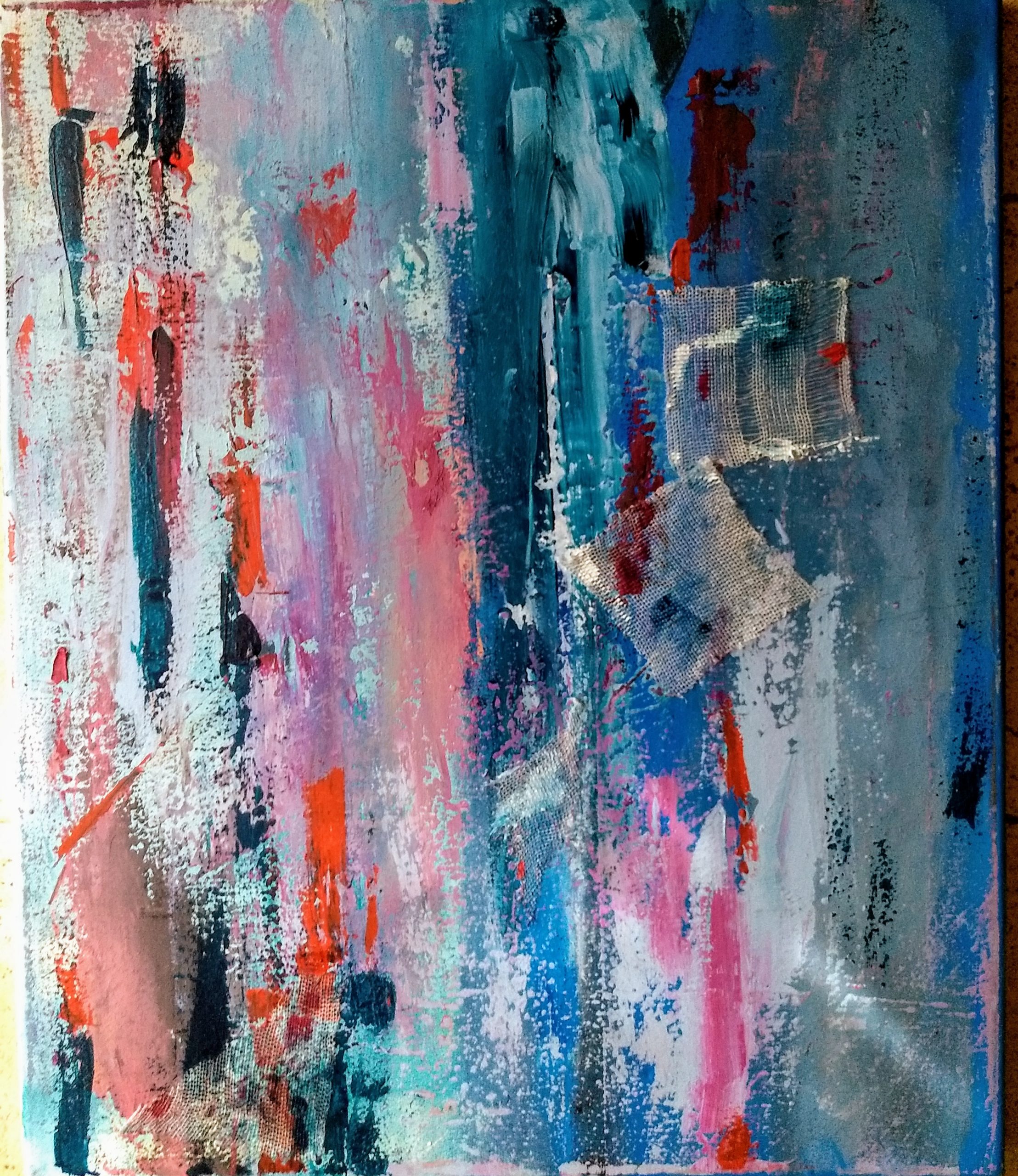 Silvia Portaluppi | Serie Abstractos. Finitud. Acrílico 50 x 60 cm.