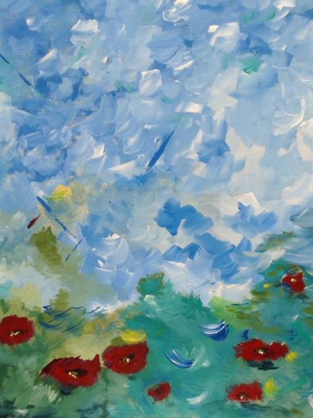 Silvia Portaluppi | Serie Abstractos. Despertar. Acrílico 70 x 70 cm.