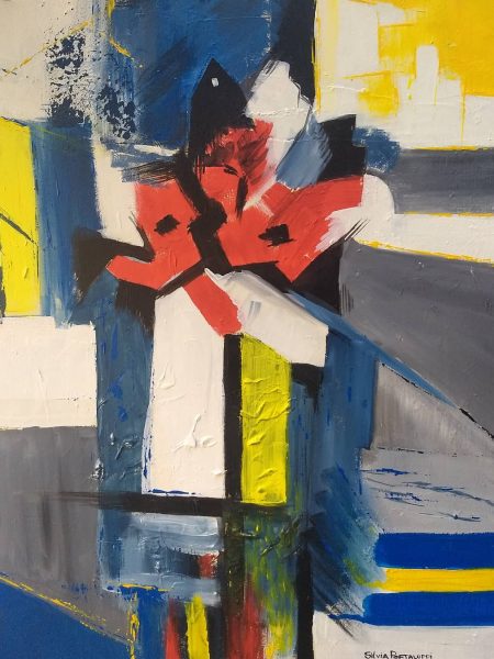 Silvia Portaluppi | Serie Abstractos. Buenos Aires me mata. Acrílico 50 x 70 cm.