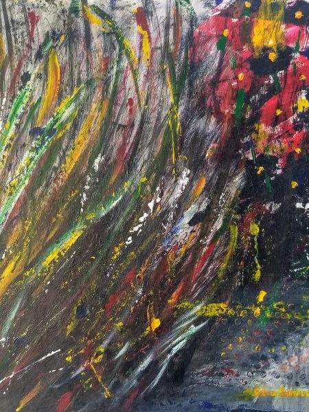 Silvia Portaluppi | Serie Abstractos. Lo incorrecto. Acrílico sobre MDF 60 x 60 cm.