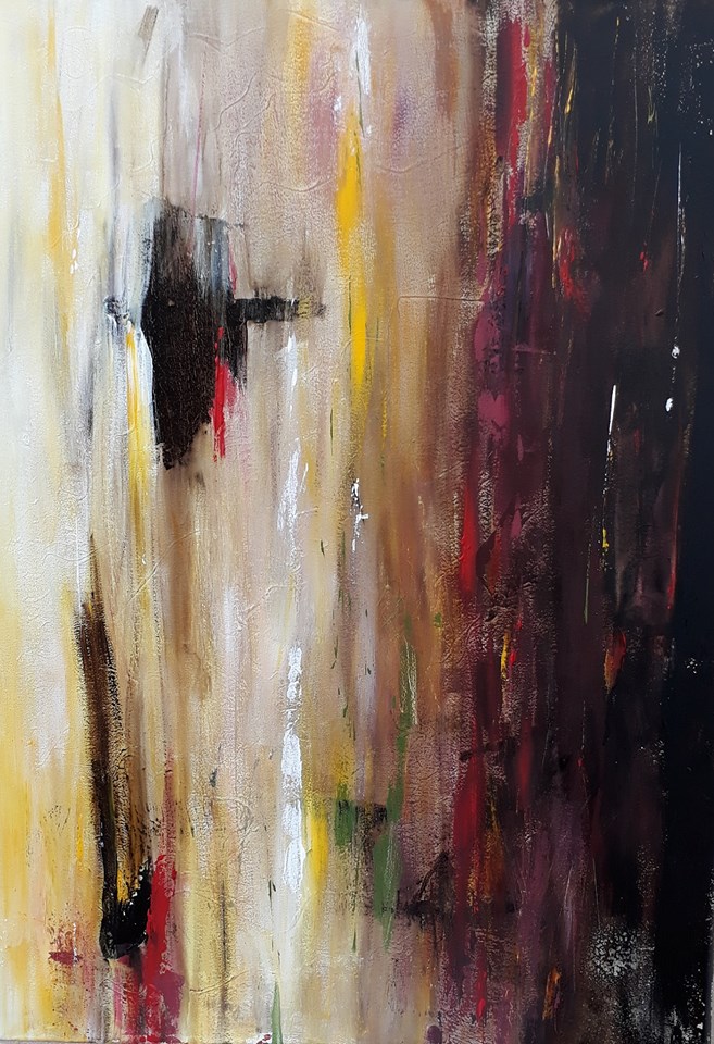 Silvia Portaluppi | Serie Abstractos. Silencio. Acrílico 50 x 70 cm.