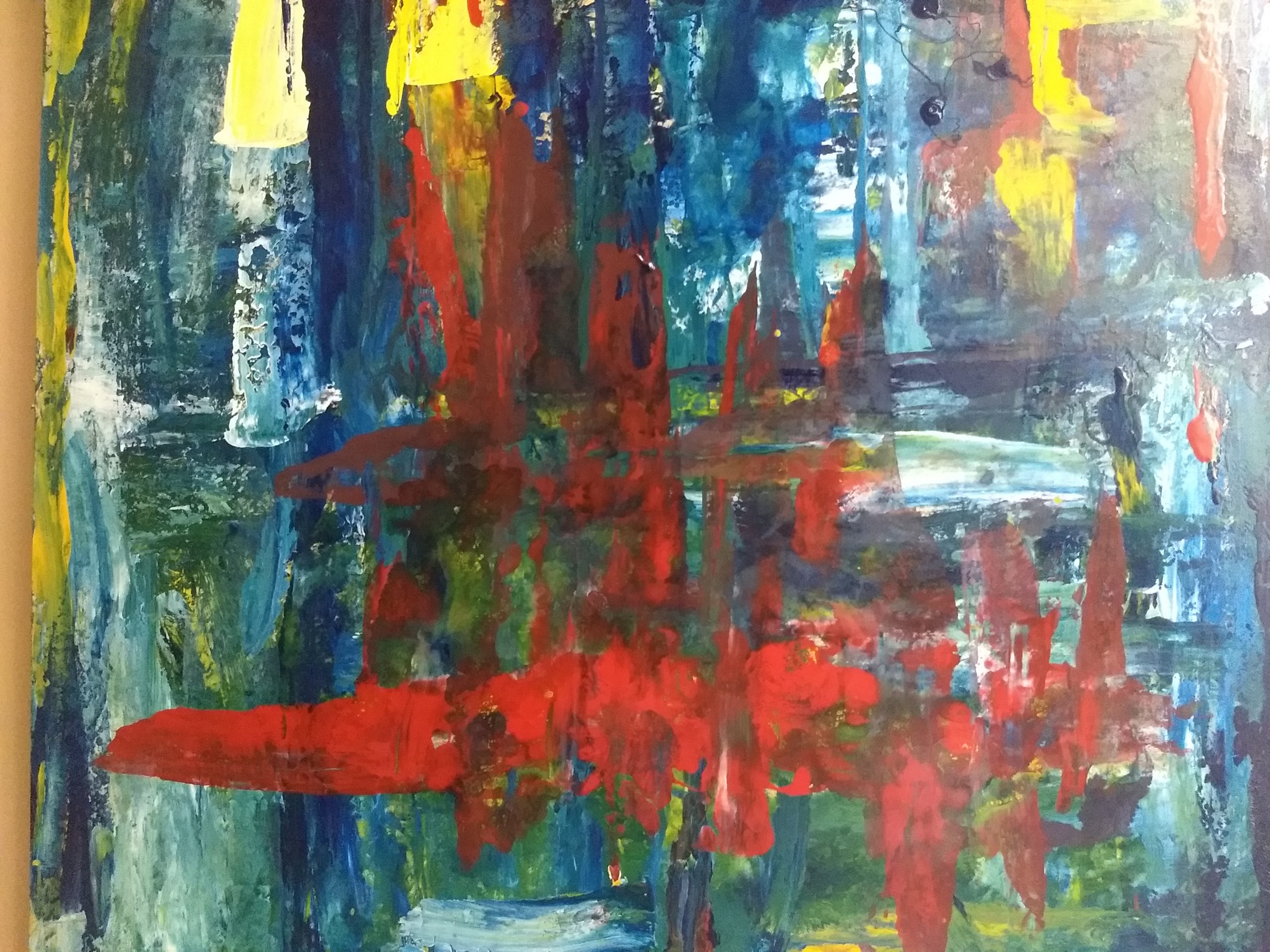 Silvia Portaluppi | Serie Abstractos. Sin rumbo. Acrílico 70 x 70 cm.