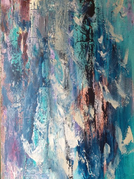 Silvia Portaluppi | Serie Abstractos. Vuelos. Acrílico 50 x 70 cm.