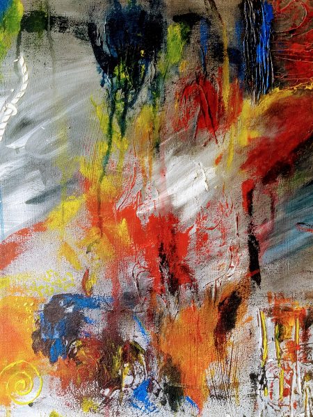 Silvia Portaluppi | Serie Abstractos. Cicatrices. Técnica mixta 50 x 70 cm.