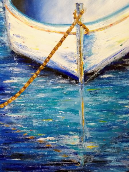 Silvia Portaluppi | Serie El Mar y Yo. Soltando amarras. Oleo 60 x 80 cm.