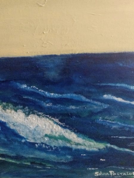 Silvia Portaluppi | Serie El Mar y Yo. Bravio. Acrílico 40 x 40 cm.