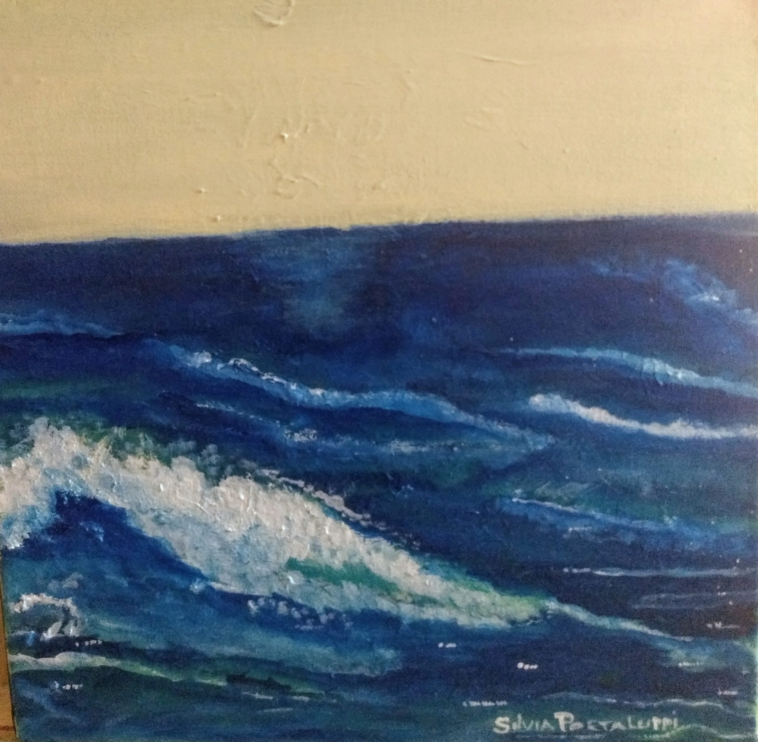 Silvia Portaluppi | Serie El Mar y Yo. Bravio. Acrílico 40 x 40 cm.