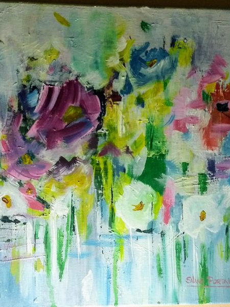 Silvia Portaluppi | Serie Natural. Flores. Acrílico 40 x 40 cm.