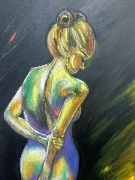 Silvia Portaluppi | Serie Pastel Tiza. Mujer. Pastel Tiza 50 x 70 cm.