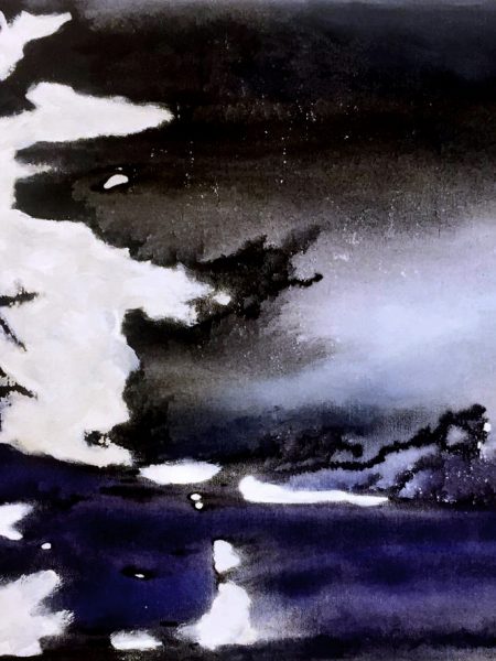 Serie Notas de Payne | Deshielo Técnica mixta sobre bastidor entelado. 35 x 50 cm