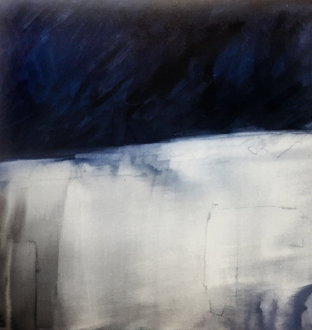 Serie Notas de Payne | Piedra del cielo I Técnica mixta sobre bastidor entelado. 100 x 100 cm